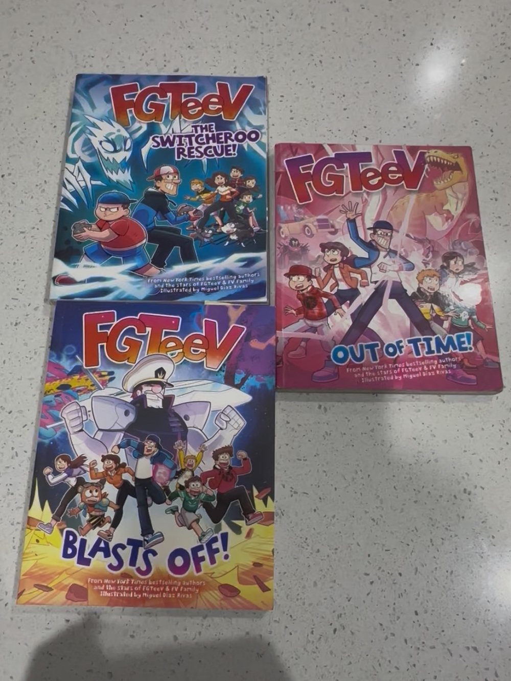 FGTeeV Chapter Bk Bundle Lot of 3 |Blast Off!•Out of Time!•The Switcheroo Rescue